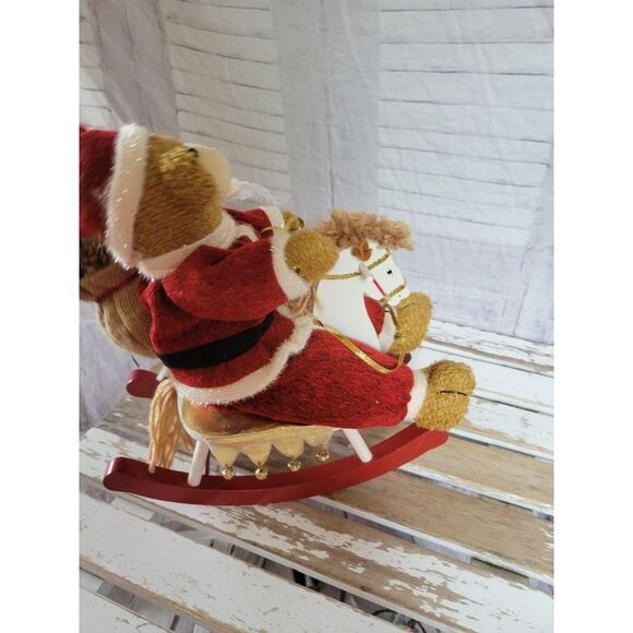 Rocking horse bear animated Xmas home decor singin - Picture 6 of 8